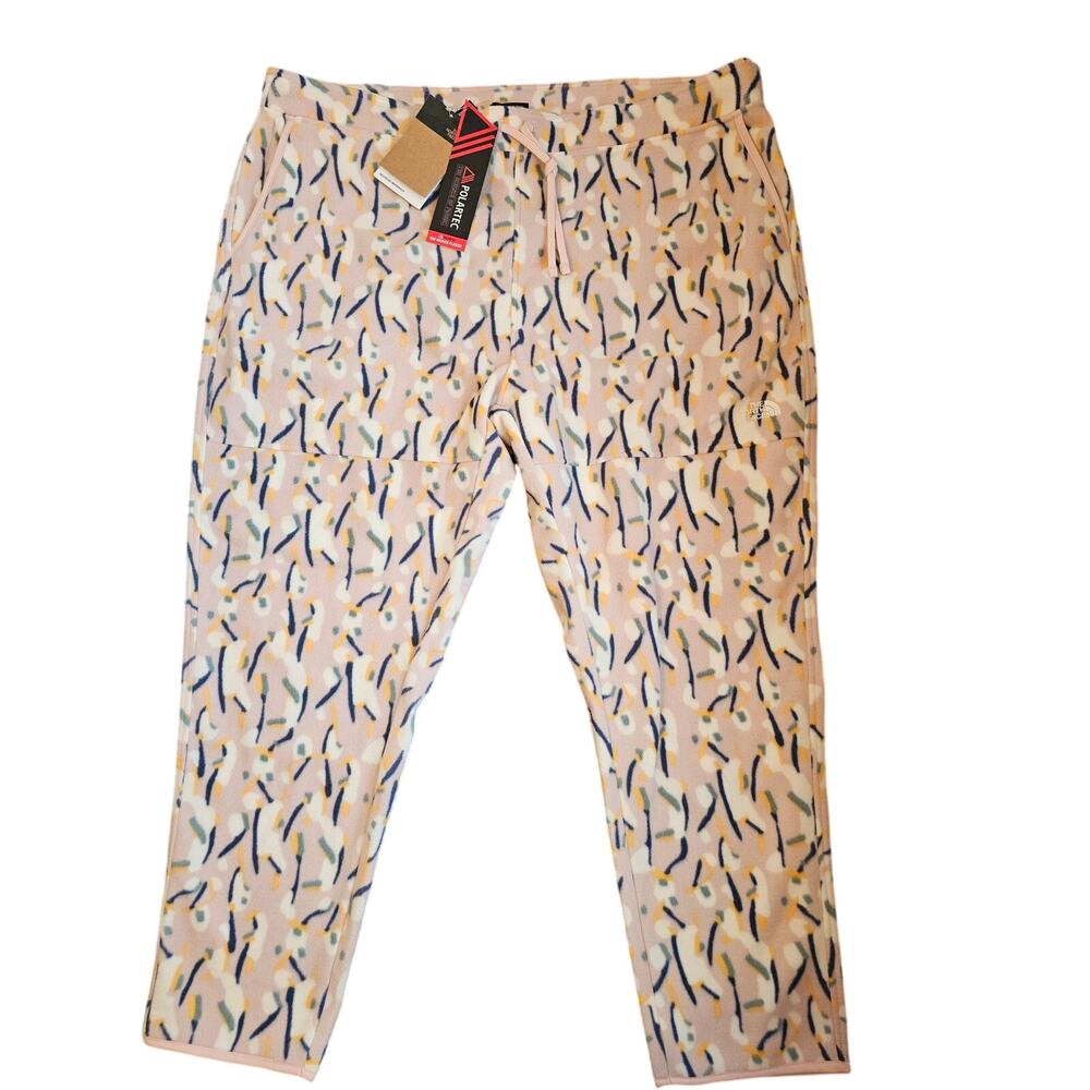 NWT women's The North Face size 3X Polartec 100 series fleece pants pink pattern